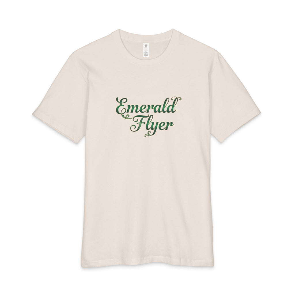 Emerald Flyer Tee — 'Born to Fly' Crown & Wings Graphic T-Shirt