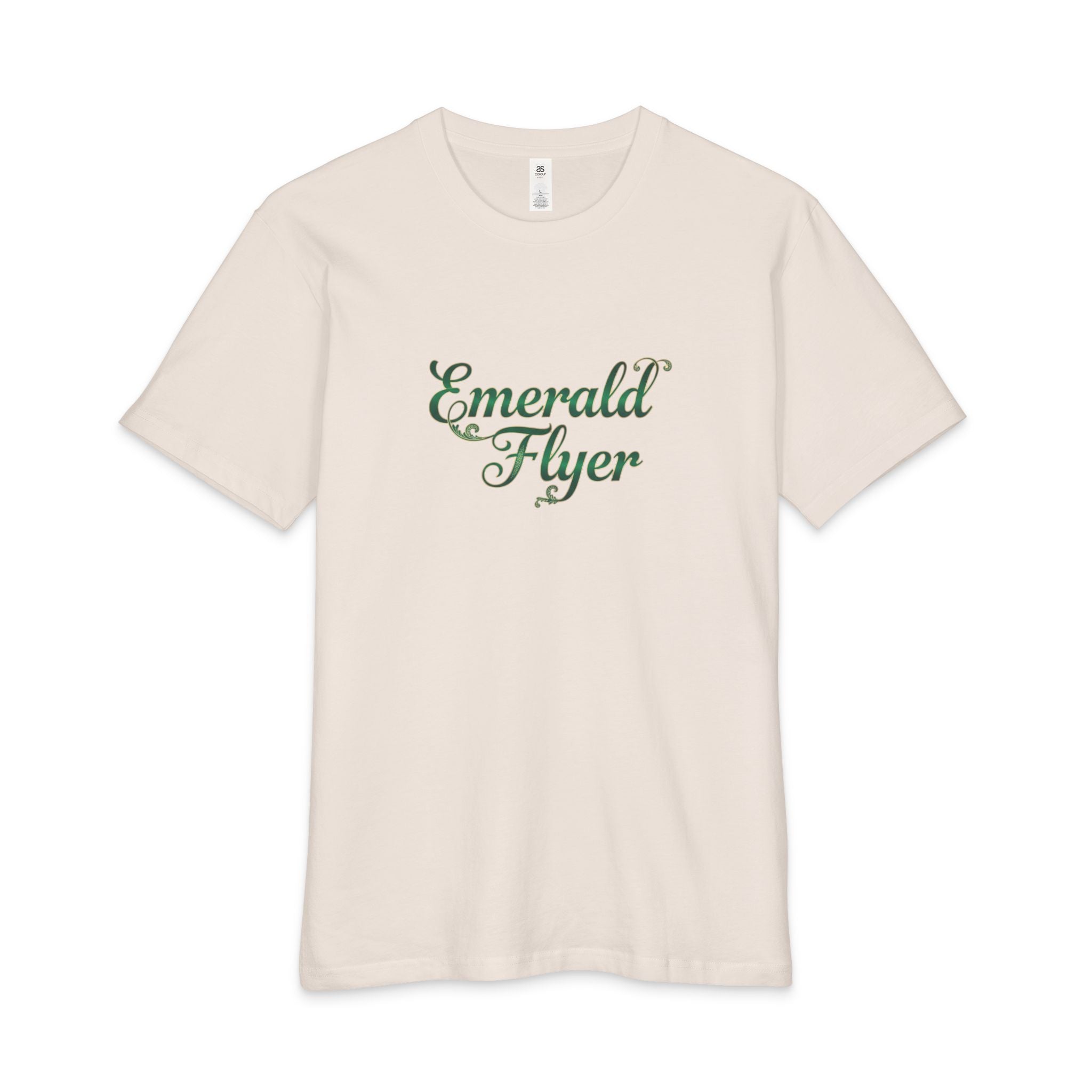 Emerald Flyer Tee — 'Born to Fly' Crown & Wings Graphic T-Shirt