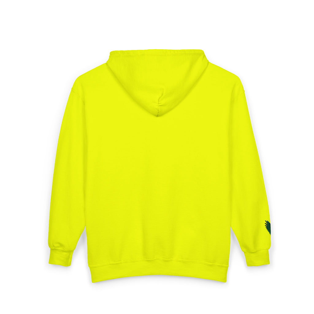 Emerald Flyer feather cuff zip hoodie