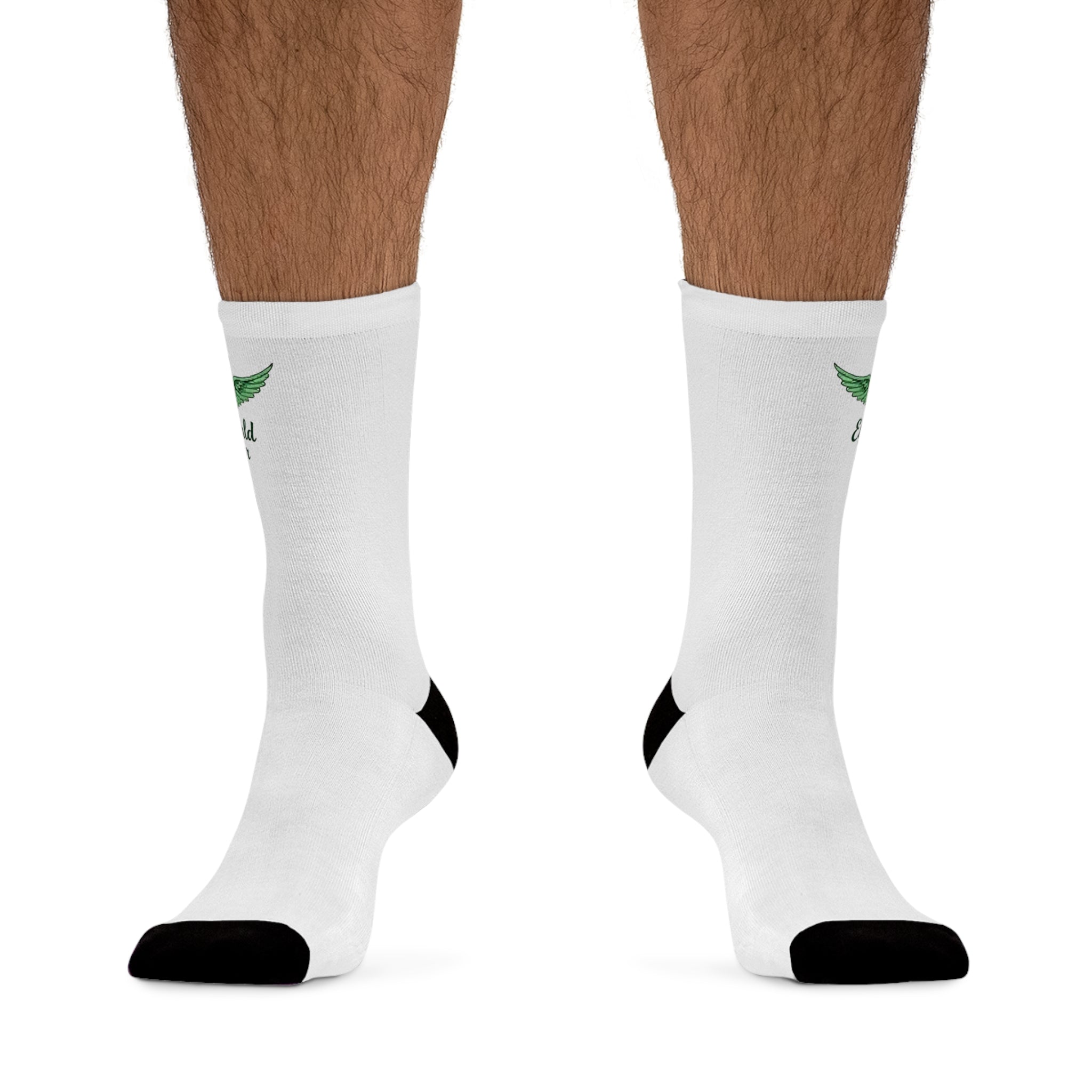 Emerald Flyer Wings crown socks | Recycled poly socks
