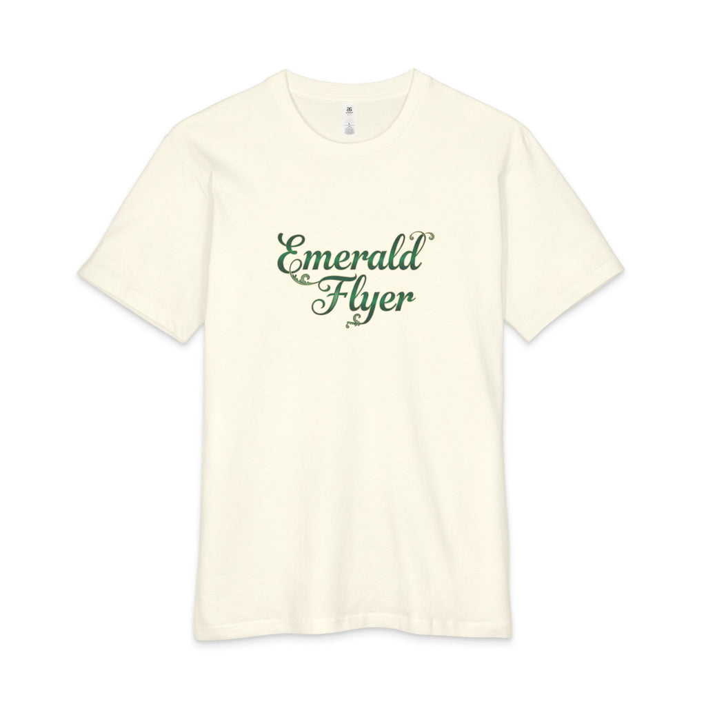 Emerald Flyer Tee — 'Born to Fly' Crown & Wings Graphic T-Shirt