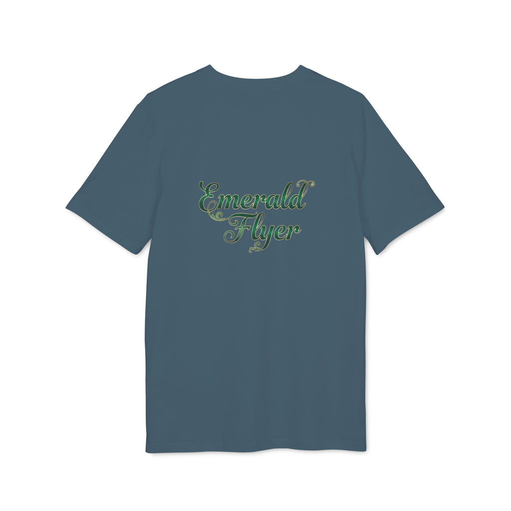 Emerald Flyer T-Shirt — Winged Gem Graphic "Born To Fly"