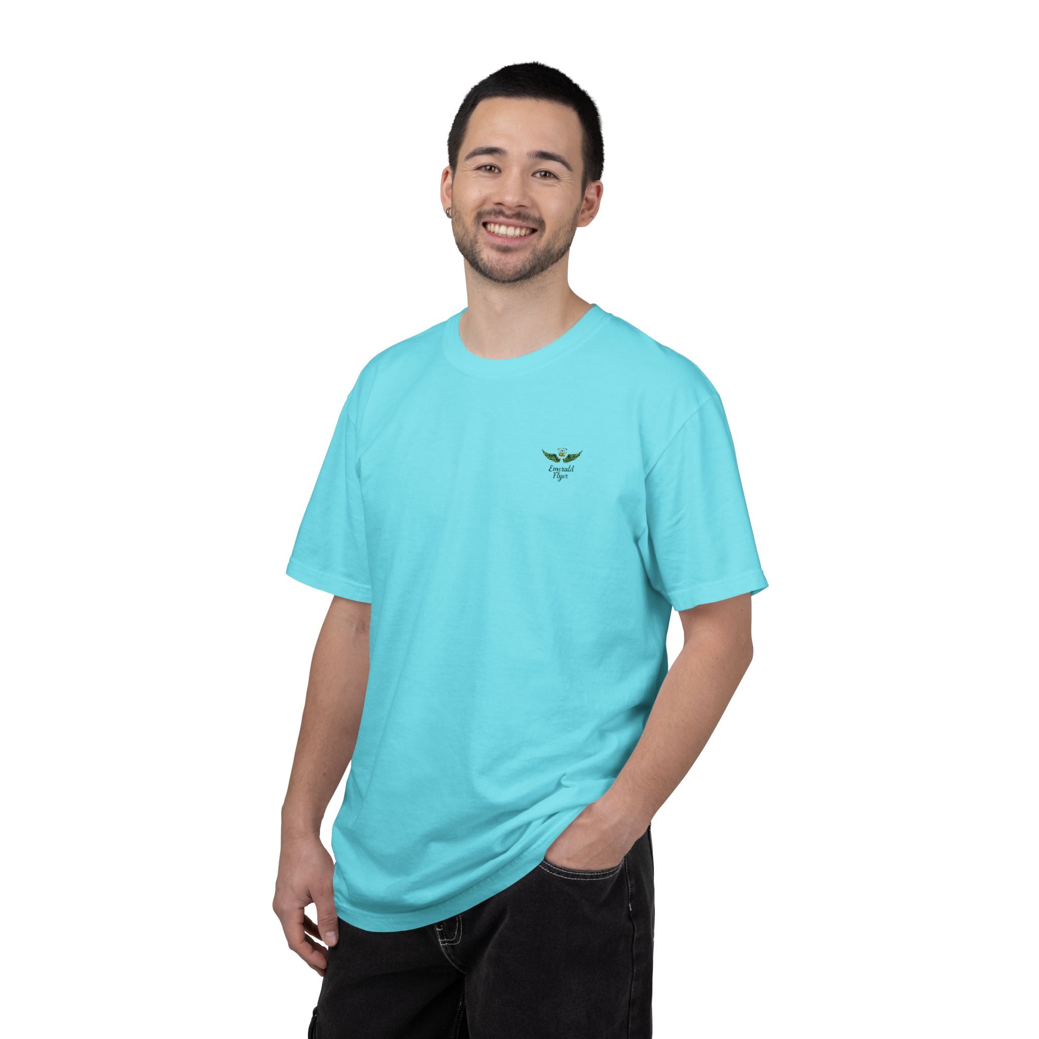 Emerald Flyer small print t-shirt