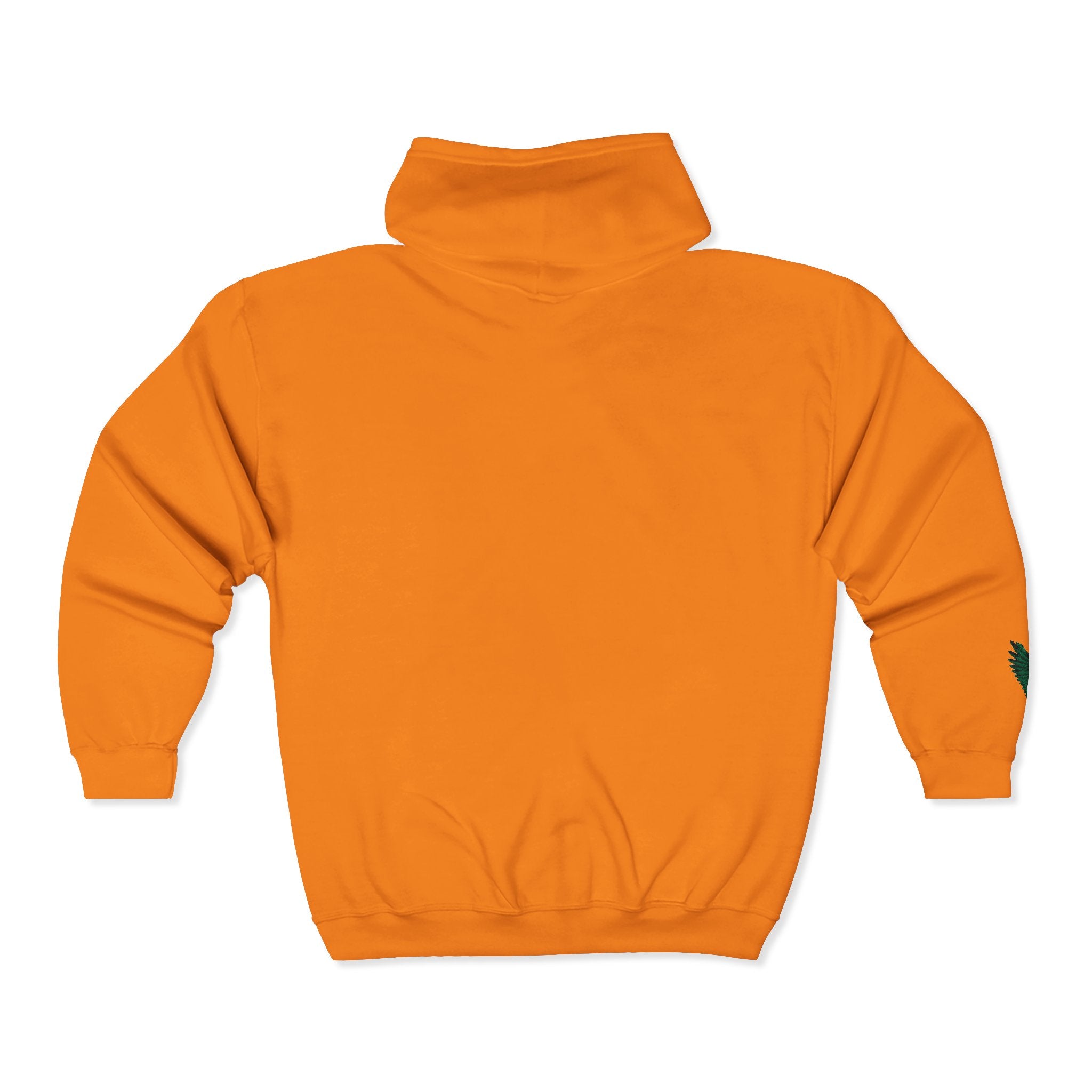 Emerald Flyer feather cuff zip hoodie