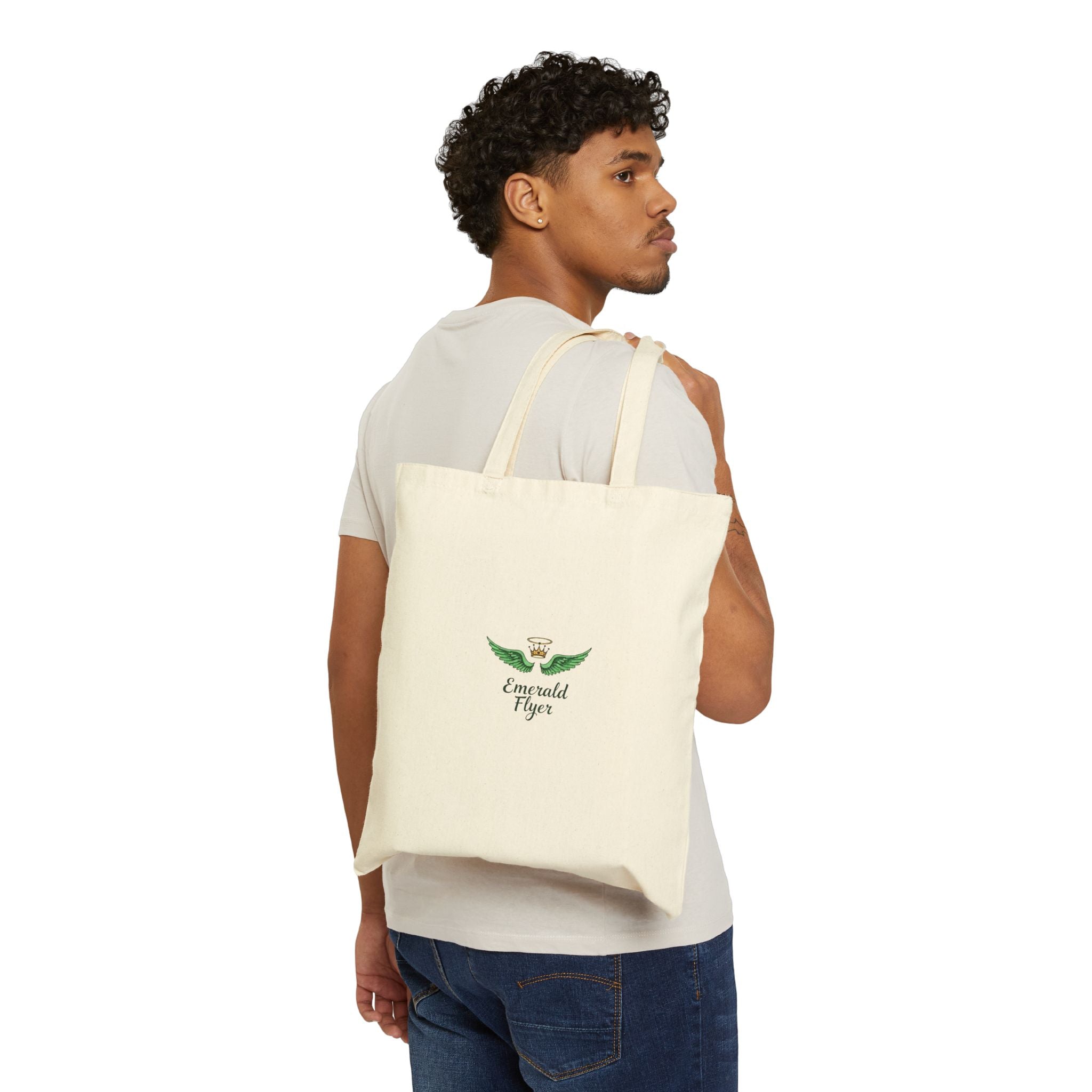 Tote Bag — Emerald Flyer Green Wings Canvas Tote