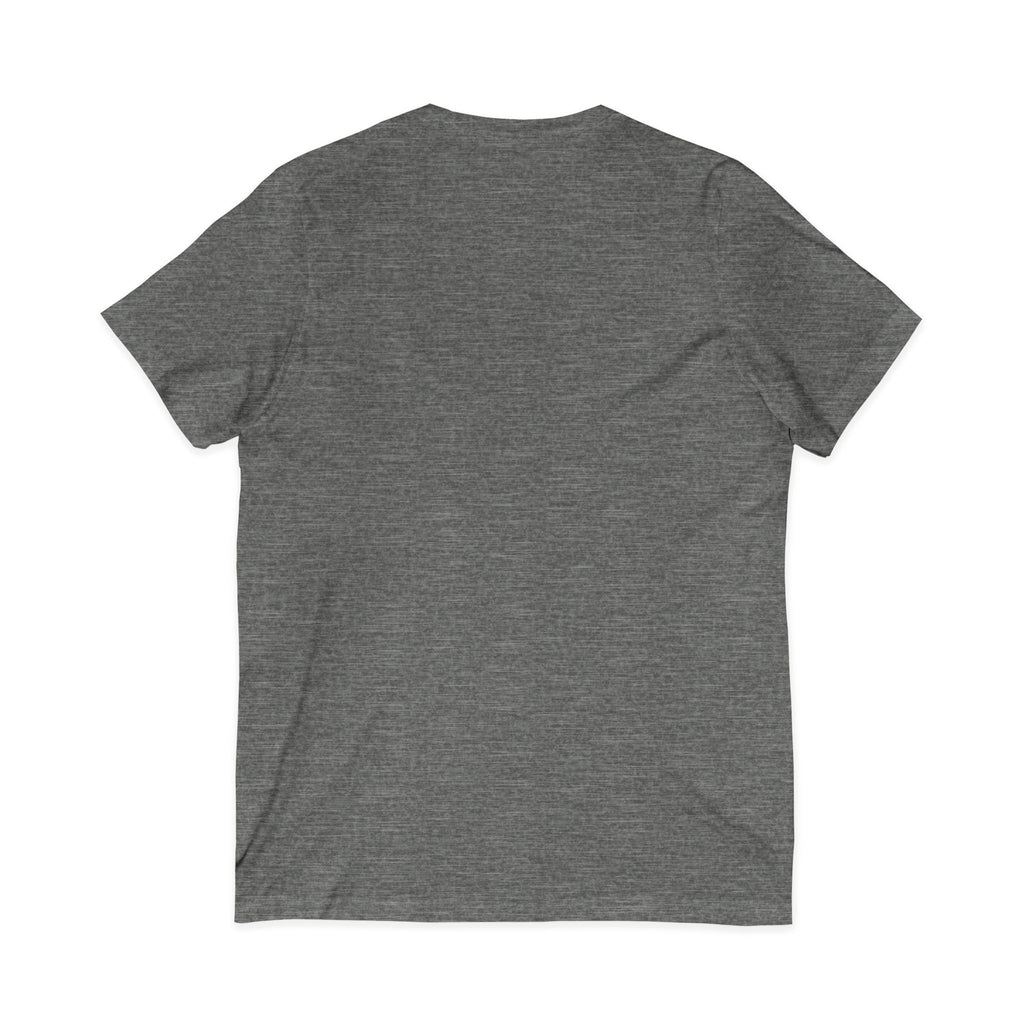 Minimal 'Grow Wild' V-Neck Tee — Small Leaf Chest Graphic, Eco Casual Shirt