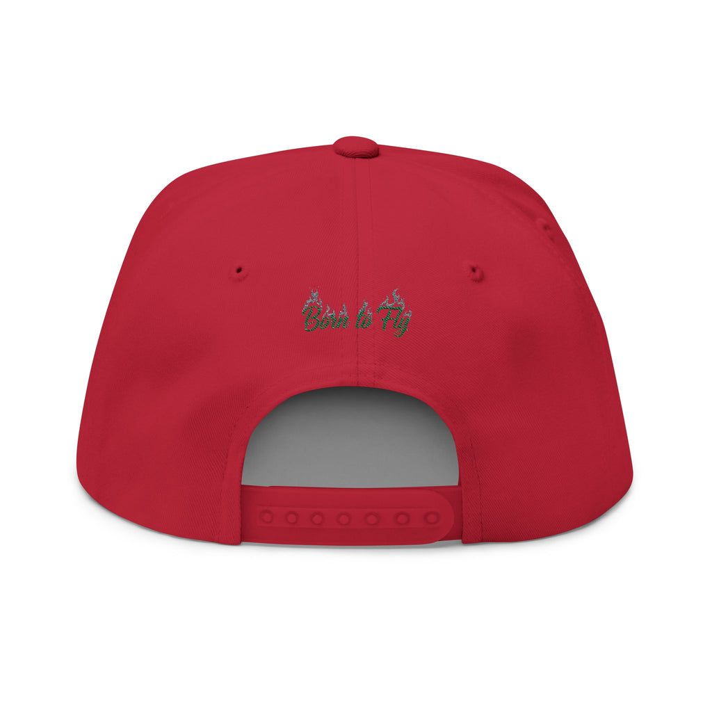 Emerald Flyer winged crown embroidery Flat Bill Cap | baseball snapback