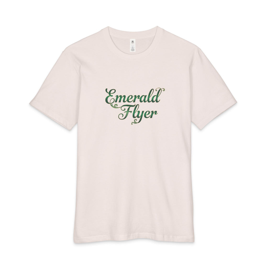 Emerald Flyer Tee — 'Born to Fly' Crown & Wings Graphic T-Shirt