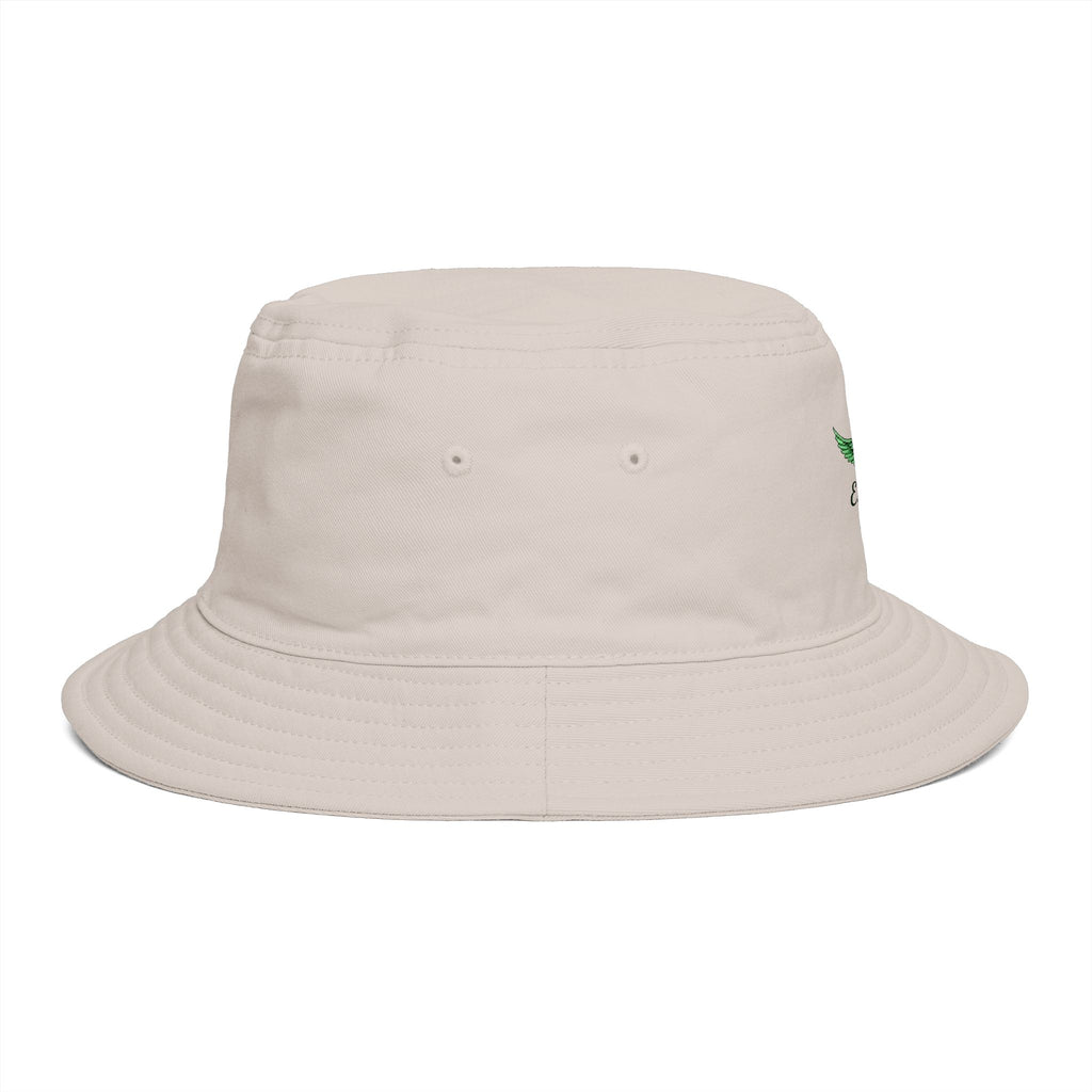 Emerald Tiger Brown Bucket Hat — Embroidered Green Winged Tiger Logo