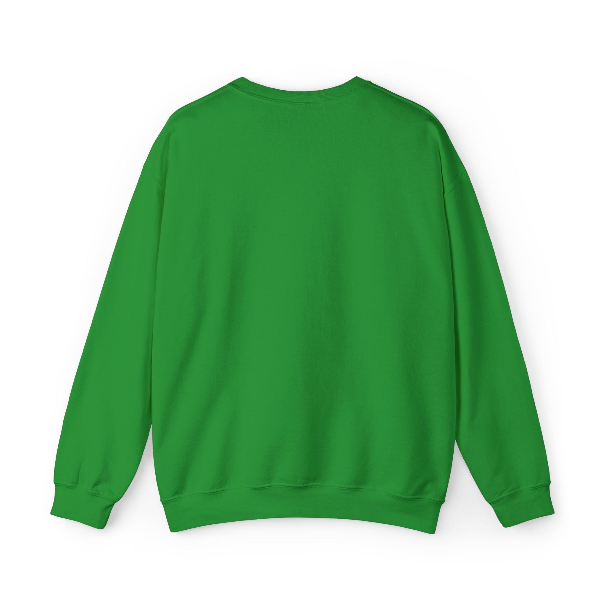 White Crewneck Sweatshirt with Tiny Green Plant Embroidery – “Plant Babe” Minimal Floral Design