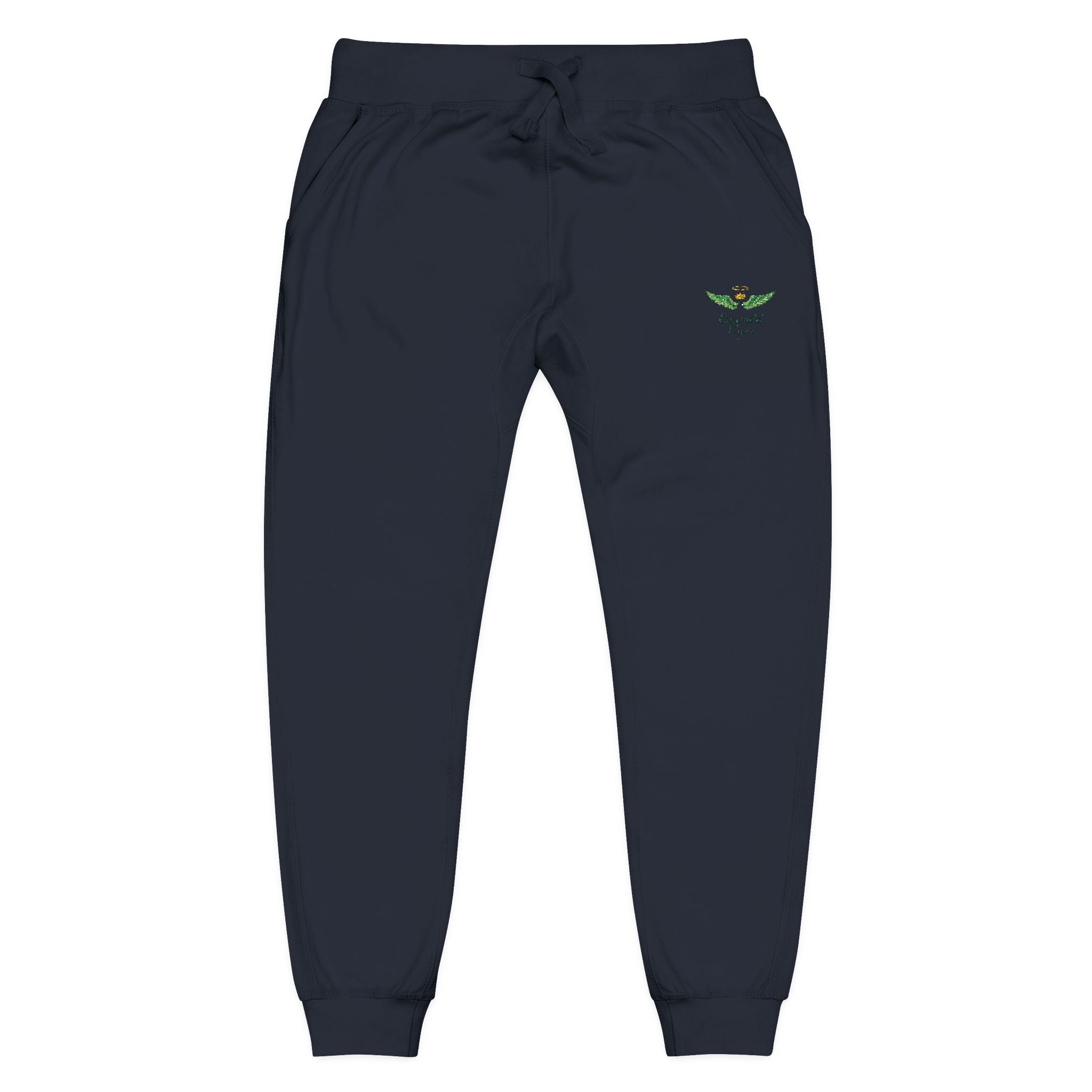 Embroidered Rose Pink Sweatpants | Cozy Fleece Joggers