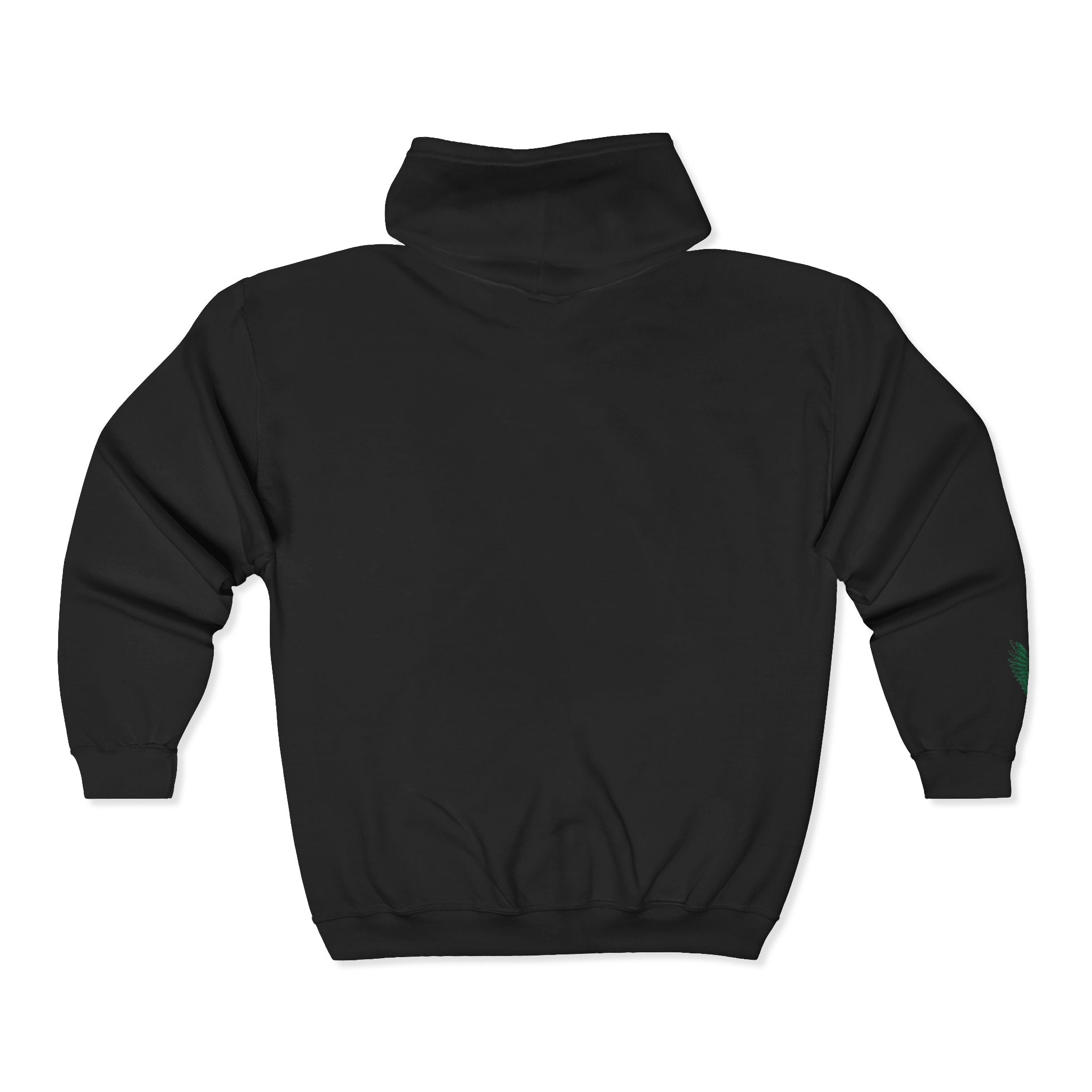 Emerald Flyer feather cuff zip hoodie