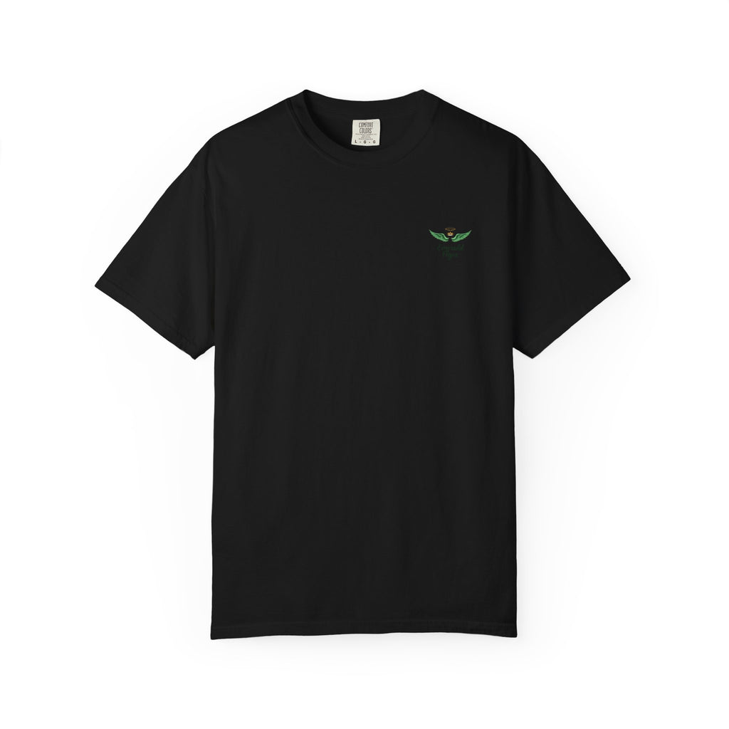 Emerald Flyer T-Shirt — 'Born to Fly' Wing Graphic