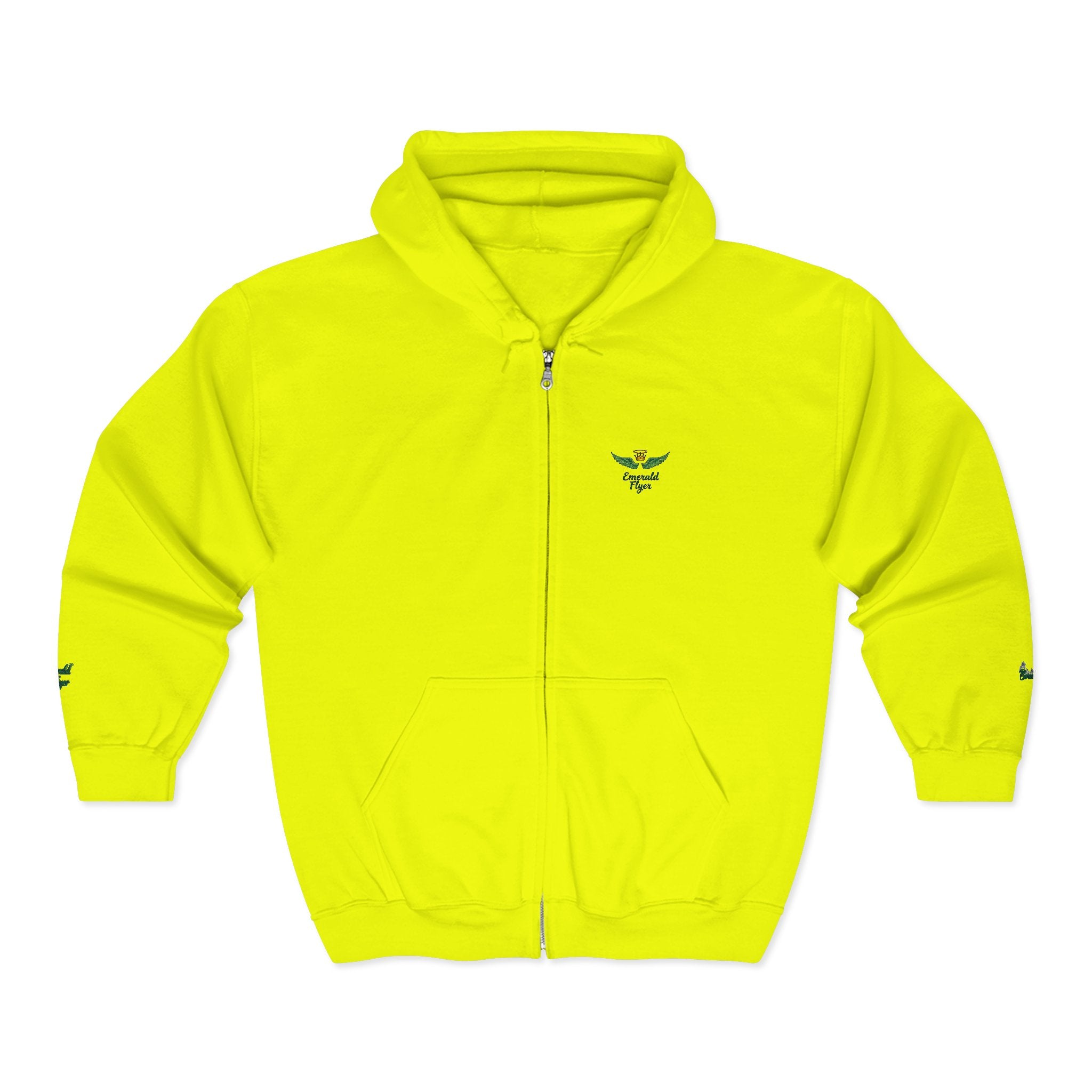 Emerald Flyer Zip Lux Cuff Emblem Sweatshirt