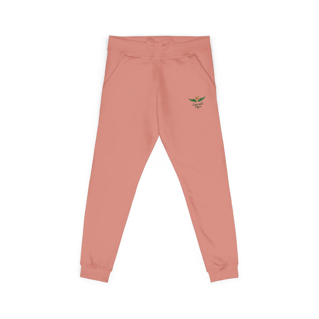 Embroidered Rose Pink Sweatpants | Cozy Fleece Joggers