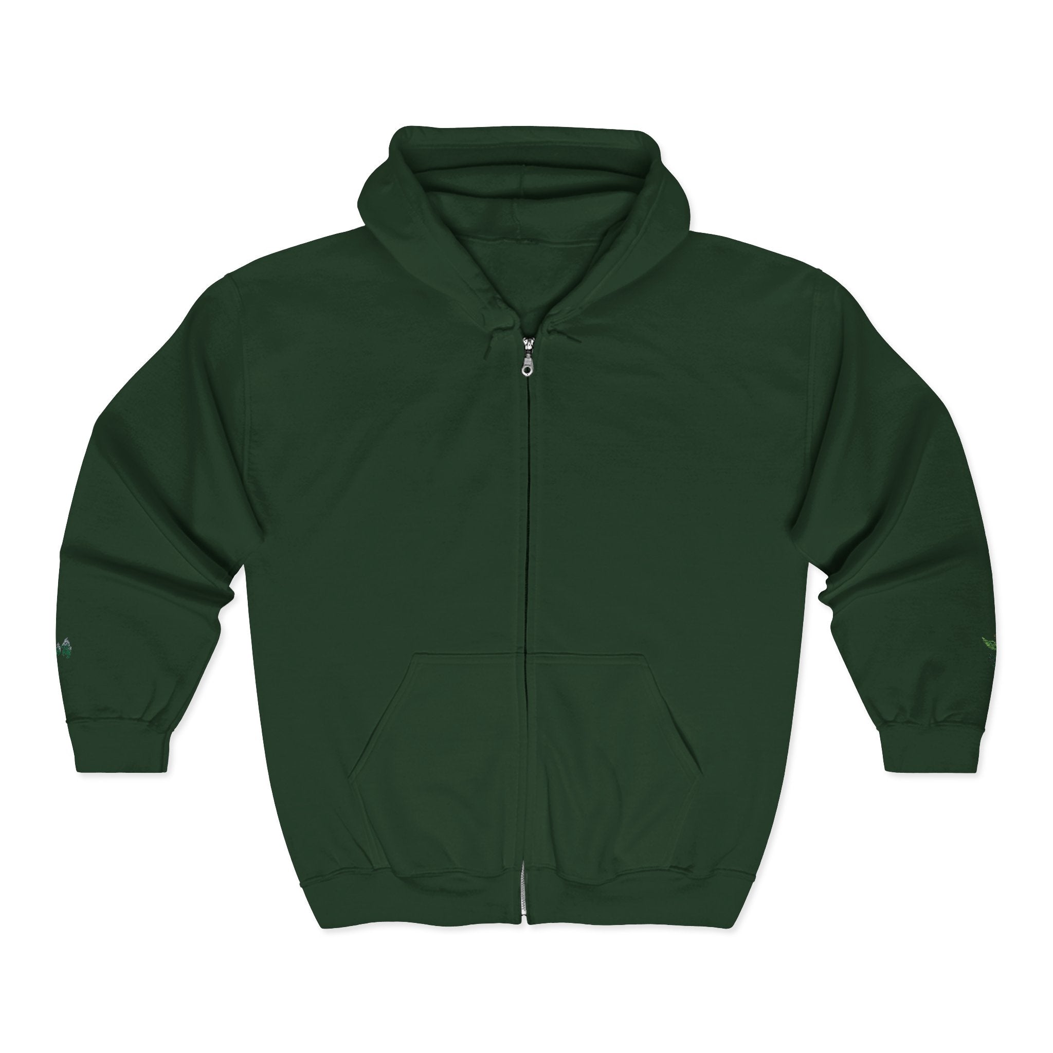 Emerald Flyer Zip Hoodie Cuff Logo