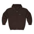 Emerald Flyer feather cuff zip hoodie