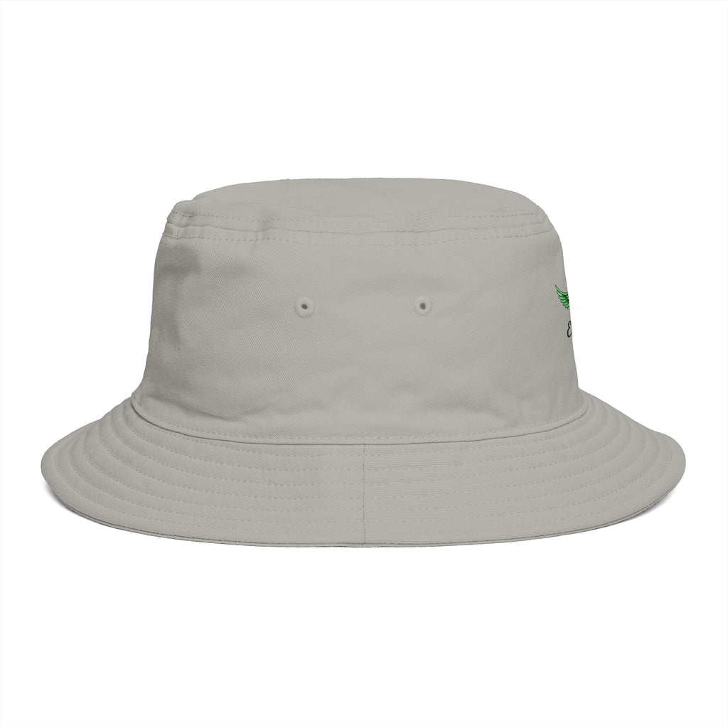 Emerald Tiger Brown Bucket Hat — Embroidered Green Winged Tiger Logo