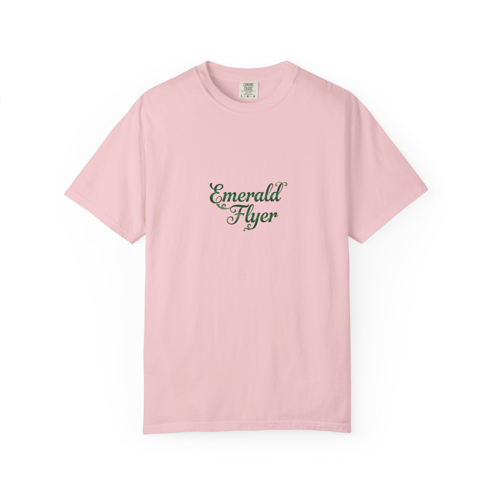 Emerald Flyer T-Shirt — "Born To Fly" Winged Emerald Graphic Tee