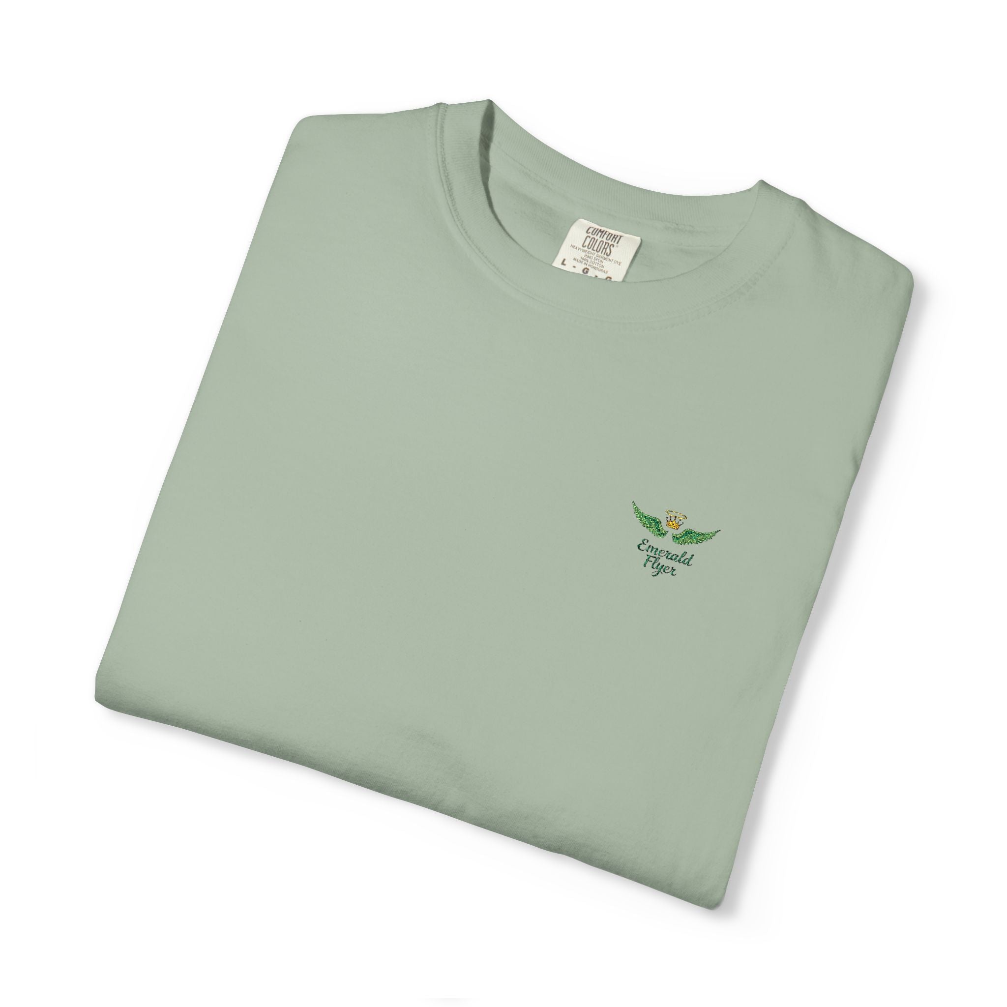 Emerald Flyer small print t-shirt