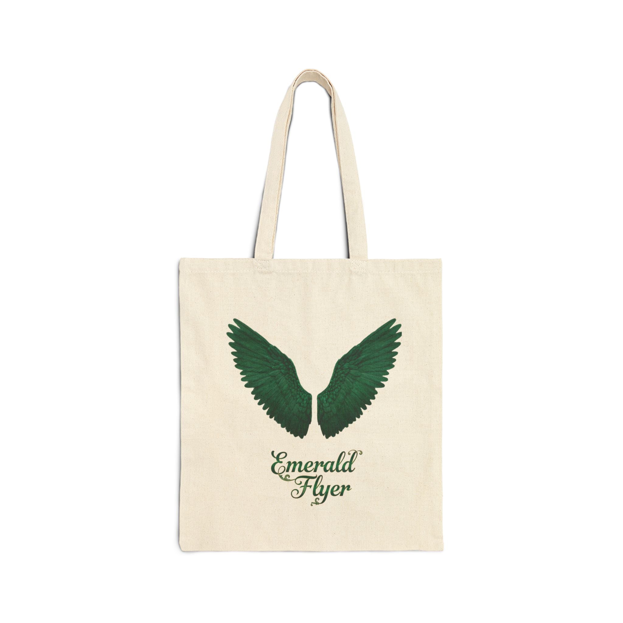 Tote Bag — Emerald Flyer Green Wings Canvas Tote
