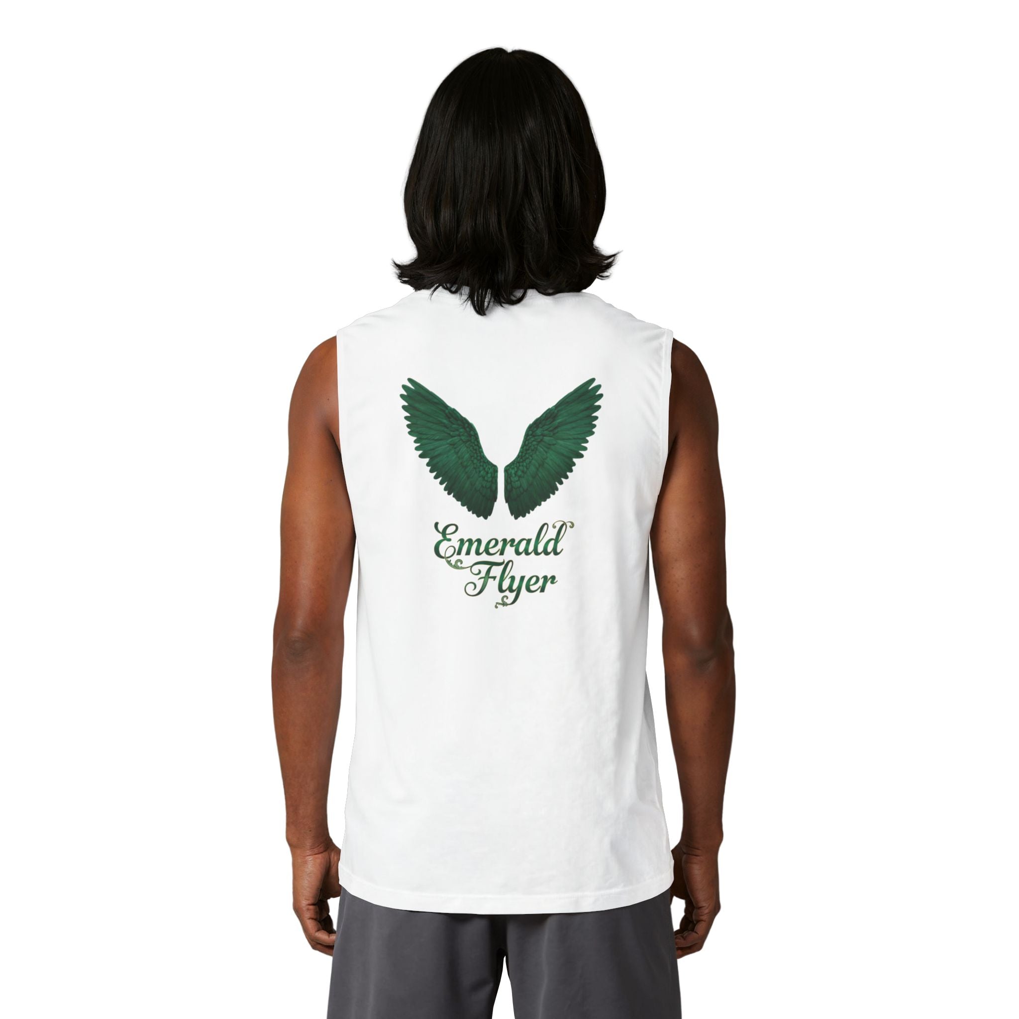 Born To Fly Muscle Tank — Emerald Flyer Wing Graphic Tank Top