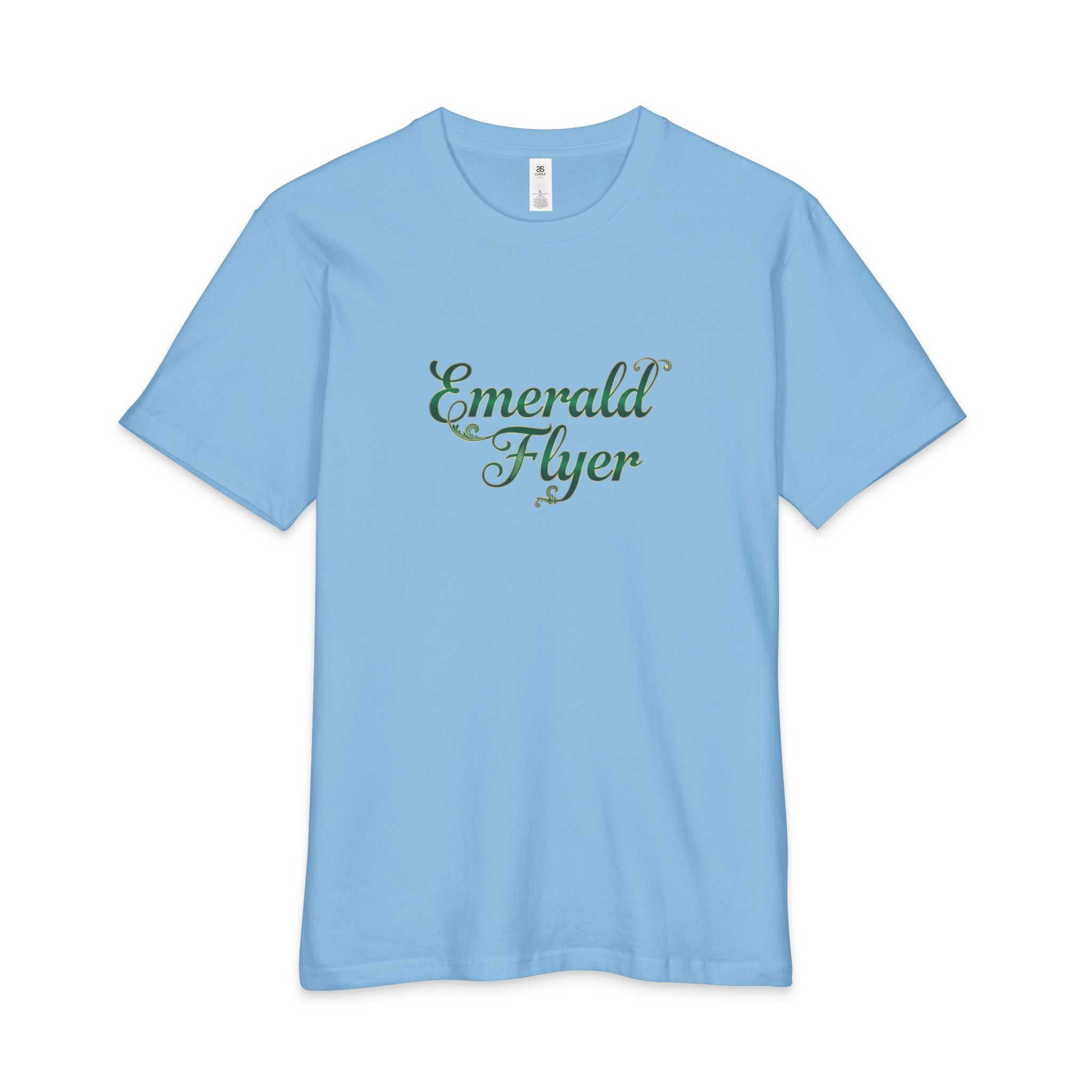 Emerald Flyer Tee — 'Born to Fly' Crown & Wings Graphic T-Shirt