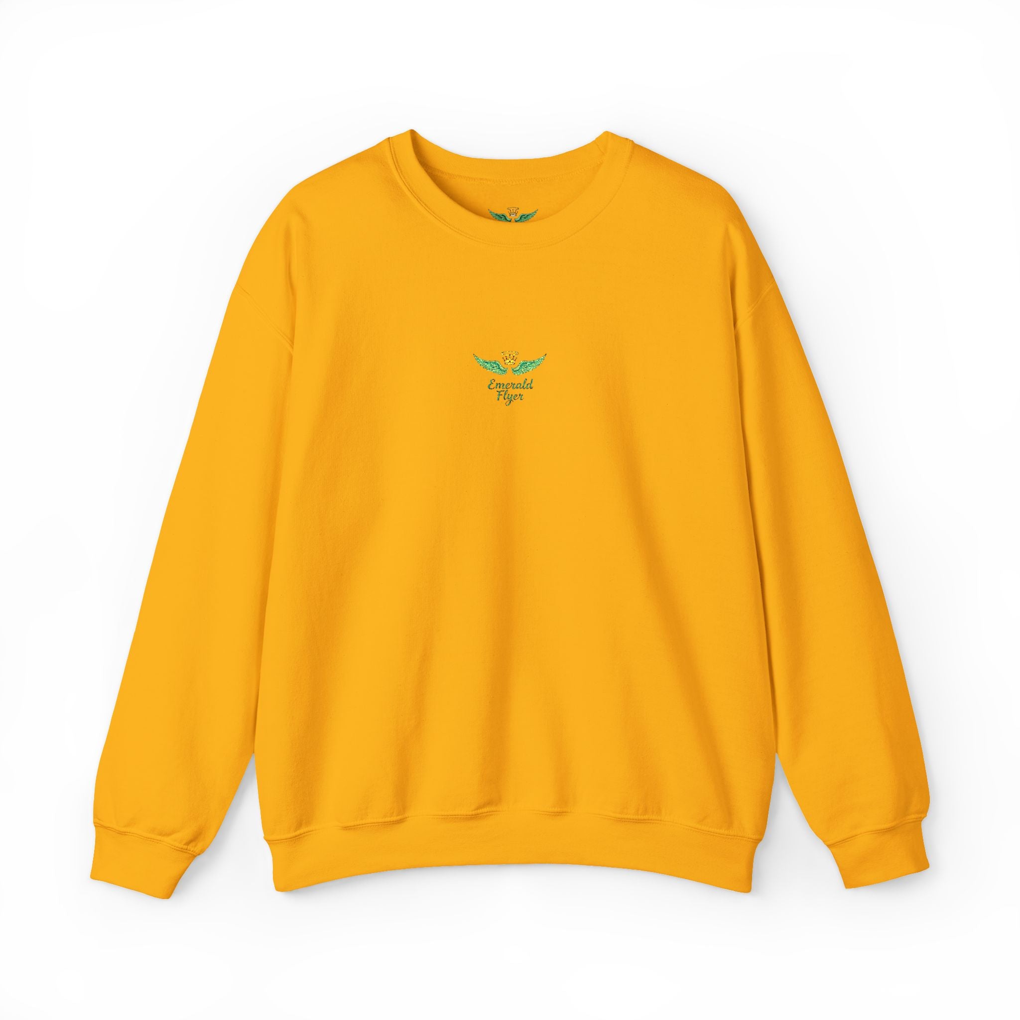 White Crewneck Sweatshirt with Tiny Green Plant Embroidery – “Plant Babe” Minimal Floral Design