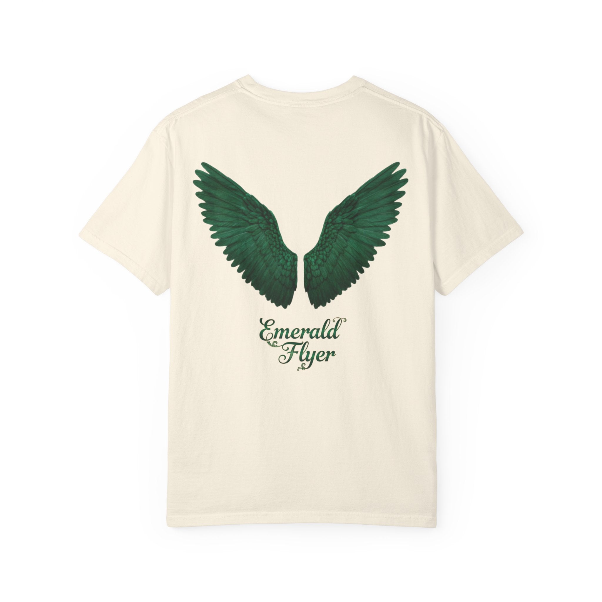 Emerald Flyer T-Shirt — 'Born to Fly' Wing Graphic