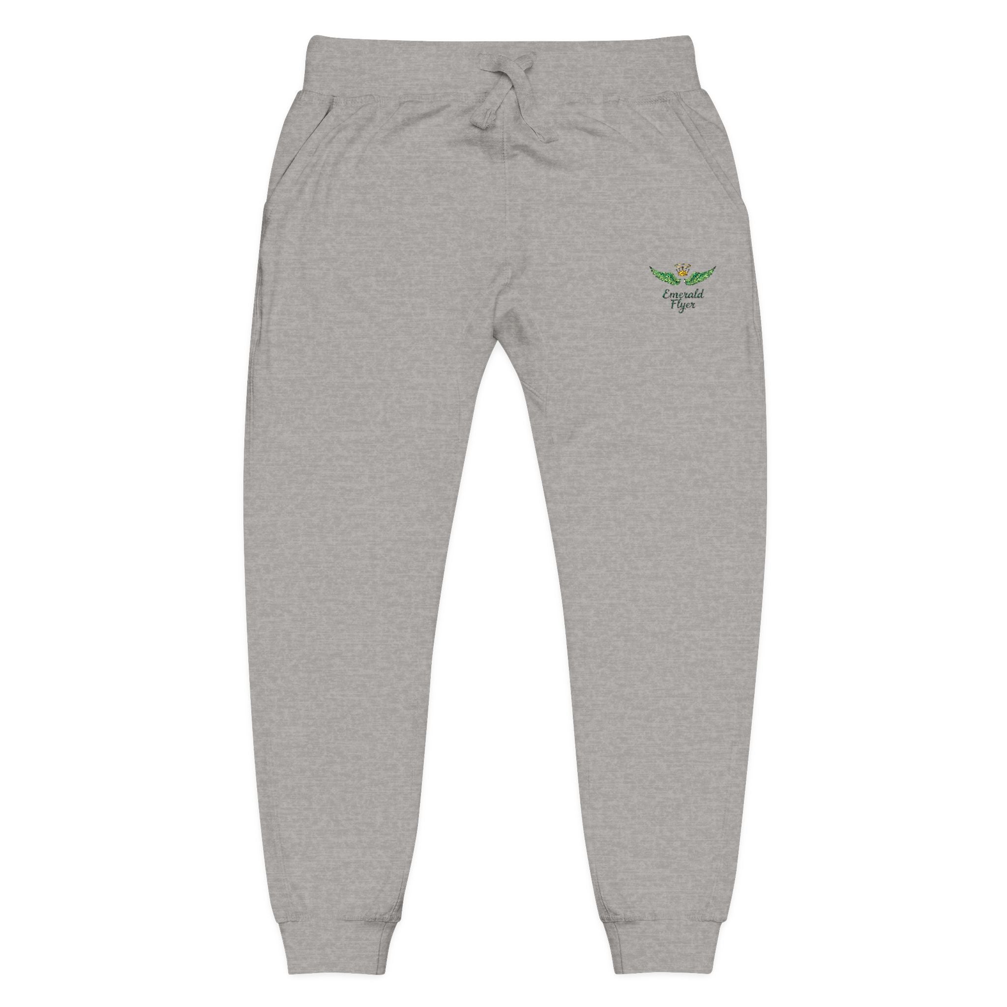 Embroidered Rose Pink Sweatpants | Cozy Fleece Joggers