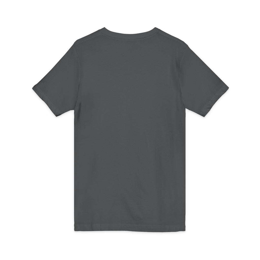 Minimal 'Grow Wild' V-Neck Tee — Small Leaf Chest Graphic, Eco Casual Shirt