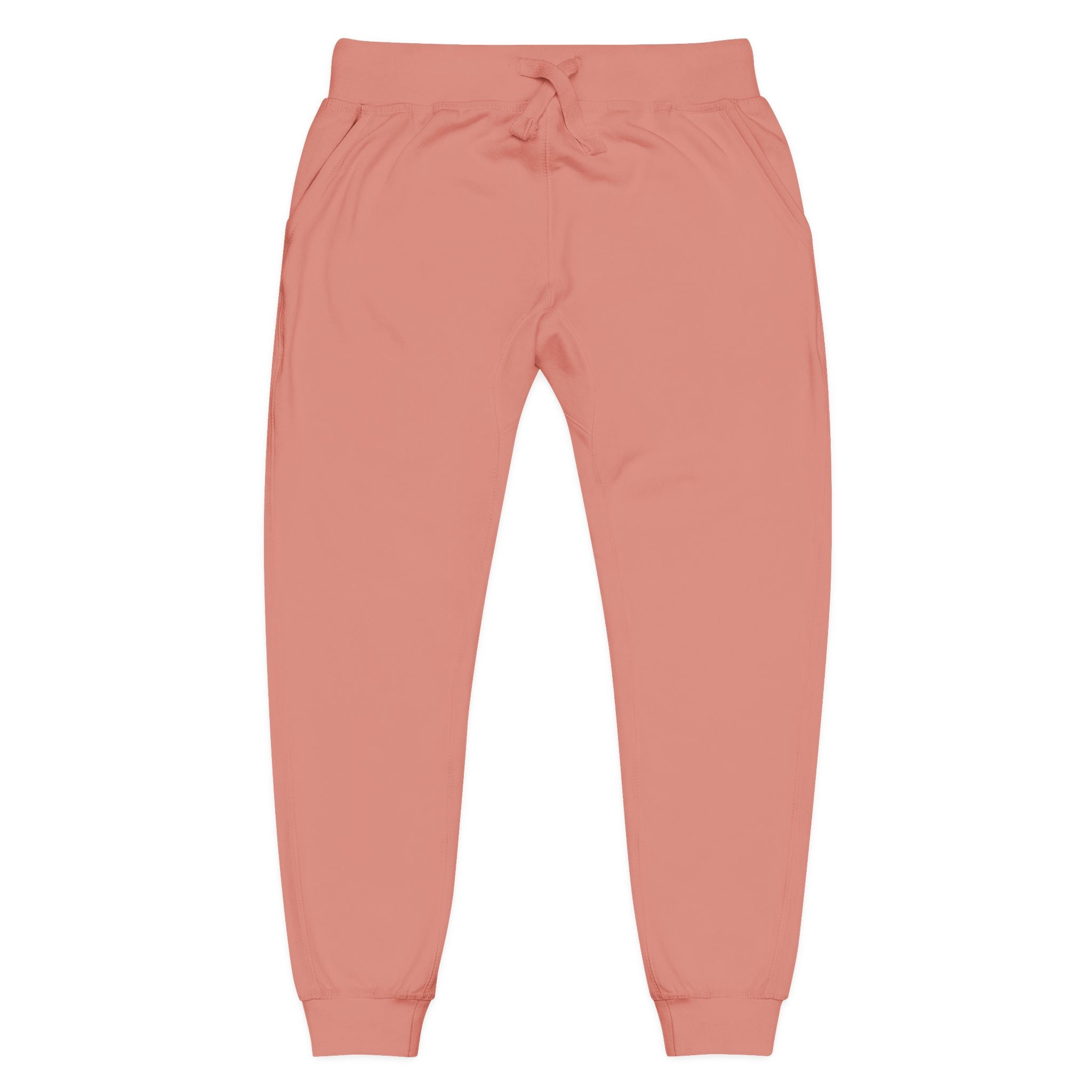 Embroidered Rose Pink Sweatpants | Cozy Fleece Joggers