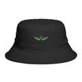 Emerald Tiger Brown Bucket Hat — Embroidered Green Winged Tiger Logo