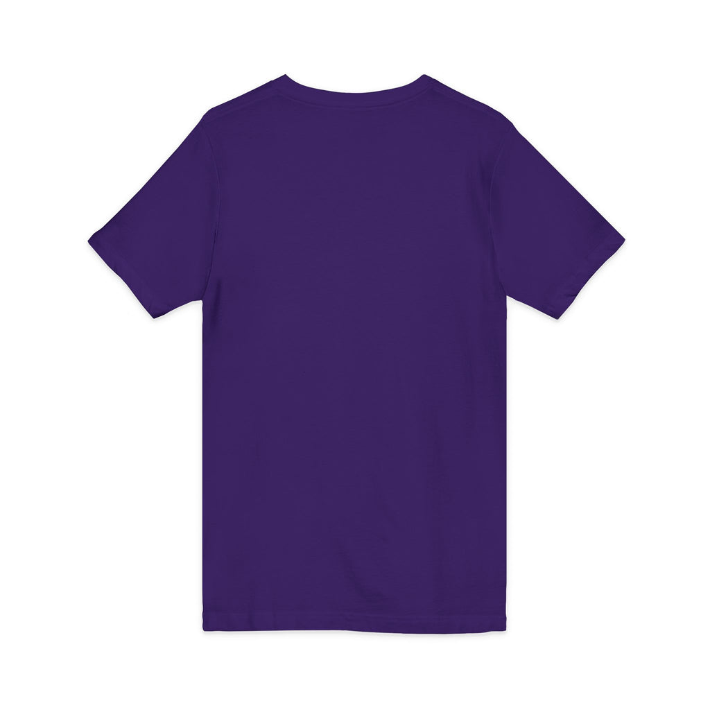 Minimal 'Grow Wild' V-Neck Tee — Small Leaf Chest Graphic, Eco Casual Shirt