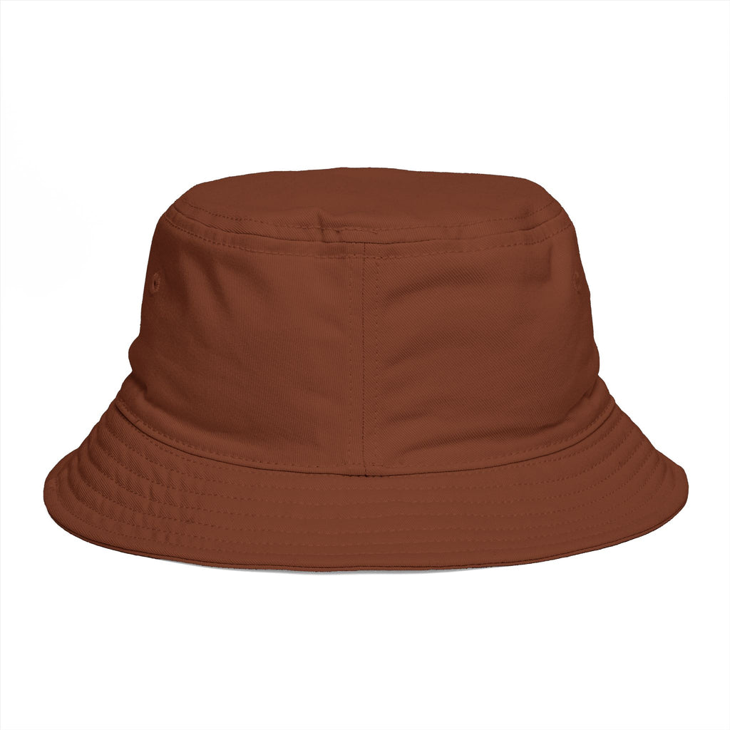 Emerald Tiger Brown Bucket Hat — Embroidered Green Winged Tiger Logo